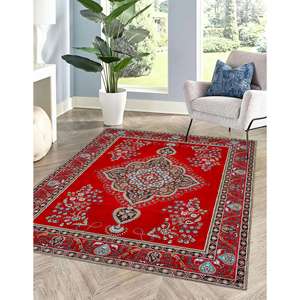 <b>Vintage</b> Design Printed <b>Rug</b>: Blue, Red, Bohemian, Turkish, Personalized,With Pile Soft <b>Rug</b> - Product Image 4
