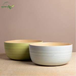 Bol en bambou spiralé artisanal, léger, écologique, pour la maison, les fêtes, style moderne - Product Image 5