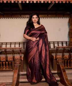 Saris en soie avec tissu en georgette, vêtements traditionnels indiens pour les événements culturels et les occasions festives - Product Image 6