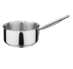 Sturdy stainless steel metal sauce pan with induction base compatible with gas stoves electric cooktops modern kitchens - Product Image 3