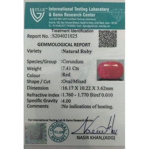 เพชรธรรมชาติทรงเหลี่ยม 7.41 กะรัต สีแดงและเขียวอมฟ้า แบบหลังแบน สำหรับทำเครื่องประดับ - Product Image 4