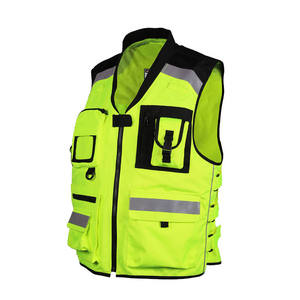 Gilet de travail en polyester haute visibilité personnalisable avec poches réfléchissantes pour la conduite et le travail, avec logo personnalisé - Product Image 4