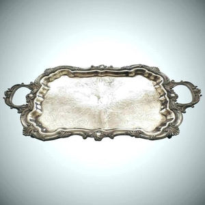 Grand plateau de service en aluminium de grande qualité Design gaufré Forme personnalisée idéale pour les couverts élégants - Product Image 6