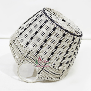 Artex Dong Thap Modern Farm Style Hand Woven Poly Rattan Iron Frame Eco-Friendly Storage <b>Basket</b> Portable Desktop Snacks Sundry - Product Image 5