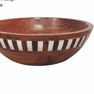 New <b>Large</b> Acacia <b>Wooden</b> <b>Bowl</b> Finished Tableware Salad <b>Bowl</b> Wholesale Handmade Kitchen Gadgets Flatware Decorative Serving <b>Bowl</b> - Product Image 1
