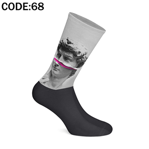 Chaussettes imprimées numériquement, sublimation à 360 degrés, chaussettes artistiques fabriquées en Turquie, chaussettes graphiques colorées pour hommes et femmes - Product Image 5