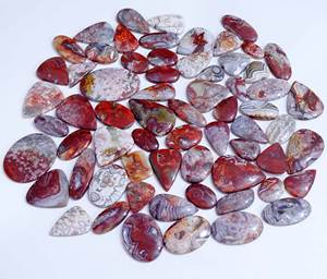 Cabujón de piedras preciosas sueltas de ágata de encaje loco Natural de alta calidad AAA + de tamaño de forma de mezcla de cuarzo para la fabricación de joyas - Product Image 2