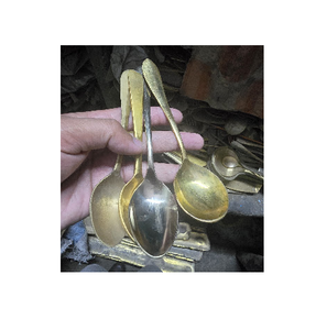 ชุดช้อนส้อมสแตนเลสแบบปรับแต่งได้ชุดเครื่องเงินขัดเงาสีทองเครื่องใช้บนโต๊ะอาหาร - Product Image 1