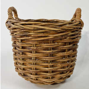 Cesta de almacenamiento de ratán tejida a mano con asas Diseño natural duradero Multifunción - Product Image 5