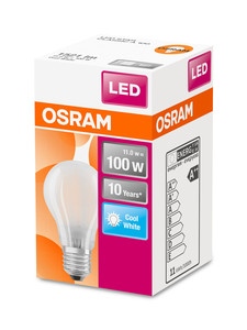 Lámpara LED estándar para reequipamiento, vidrio esmerilado, 8W, 4000K, 1055Lm (Osram 115934) - Product Image 2