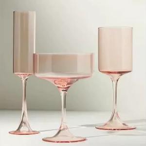 Copas de Vino de Cristal Rosa de Tendencia, Hechas a Mano y Ecológicas, Mejoran las Experiencias Sociales en Bodas y Celebraciones - Product Image 4