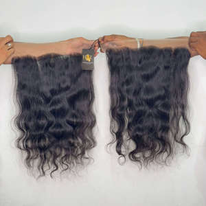 Precio al por mayor de Virgen India Paquetes de cabello humano crudo indio y HD 5x5 6x6 13x6 13x4 HD Cierre frontal de encaje Delgado - Product Image 1