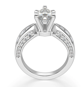 Bague de fiançailles en moissanite vintage coupe marquise pour mariages et fêtes fabriquée à la main en Inde pour l'exportation - Product Image 3