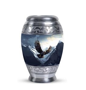 Urna de águila volando en montañas nevadas para cenizas humanas Urna conmemorativa para adultos para hombre y mujer Urna decorativa para cenizas de adultos Tamaño personalizado - Product Image 4