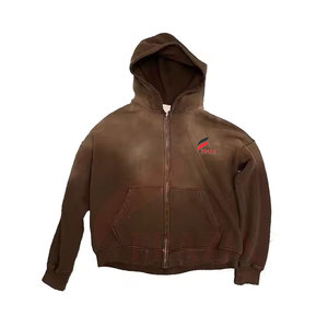 Último estilo nueva llegada de color personalizado Sun Fade cremallera sudaderas con capucha de algodón al por mayor Sun Fade cremallera sudaderas con capucha - Product Image 1