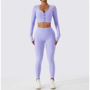 Conjunto de yoga con logotipo personalizado para mujer, conjunto de alta calidad de talla grande para mujer, conjuntos elásticos altos para fitness, conjunto de Yoga de dos piezas, ropa deportiva - Product Image 6