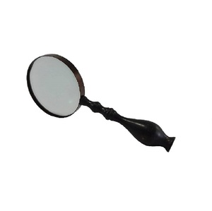 Lupa lupa mejor calidad cromo doble superventas portátil forma redonda vidrio y Cuerno mango de madera y Metal negro - Product Image 1