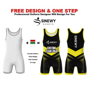 Combinaisons de lutte personnalisées en gros avec logo sublimé, uniformes de lutte professionnels - Product Image 3