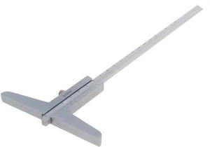 เกจวัดความลึกแบบเวอร์เนียแบบมืออาชีพ 0-200 มม. พร้อมสเกลแบบสลักละเอียด <span class=keywords><strong>ป</strong></span>้องกันการซีดจาง สำหรับงานกลึง - Product Image 6