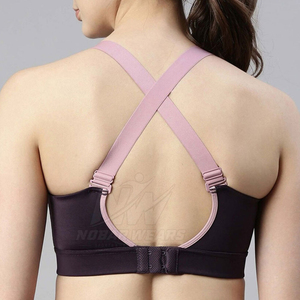 Sujetador deportivo para mujer, de alto impacto, para yoga, correr, gimnasio, entrenamiento, con tirantes ajustables, malla transpirable, top atlético para entrenamiento - Product Image 4