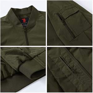 Gran oferta 2025, chaqueta Bomber hecha a medida para hombre, prendas de vestir, chaqueta al por mayor, tela informal ajustada de punto para venta en línea - Product Image 4