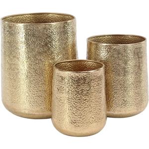 แจกันดอกไม้โลหะเคลือบผงสีทองด้านหรูหราตกแต่งบ้านสำหรับการจัดดอกไม้ที่สวยงาม - Product Image 3