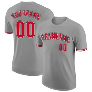 Direct Engro Sportswear Venta al por mayor Camiseta de rendimiento gris rojo-negro personalizada - Product Image 1