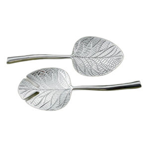 Colección brillante Nueva llegada Elegante plateado de acero inoxidable Estilo de cintura delgada Juego de utensilios para servir cucharón y colador - Product Image 6