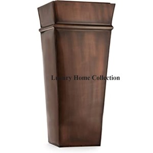 Ensemble de 3 pots et jardinières de rangement pour fleurs, différentes tailles, couleur or brillant, pot poli avec cadre et support de couleur noire - Product Image 3