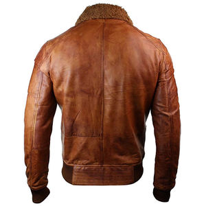 2024 meilleur design tendance de haute qualité impression de logo personnalisé veste en cuir d'hiver pour hommes avec col tournant vente chaude - Product Image 2