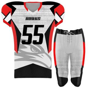 Meilleur ensemble de vêtements de football américain tendance, 2 pièces, maillots à manches courtes et uniforme, respirant - Product Image 5
