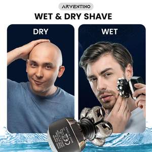 Kit de Afeitado Eléctrico 6 en 1 con Alimentación USB para Hombre, con Pantalla LED, Inalámbrico, Portátil e Impermeable IPX7 - Product Image 1