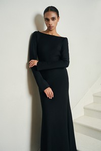 Chất lượng cao Dresses phụ nữ phụ nữ thanh lịch mollya backless <span class=keywords><strong>draped</strong></span> ăn mặc hình dạng dài quần áo cho phụ nữ whiteant bán buôn - Product Image 5