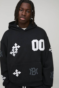 Conjunto de Sudadera con Capucha y Pantalones Deportivos de Felpa Francesa de Algodón Grueso de 420 Gramos, Ecológico, Personalizable, para Hombre - Product Image 3