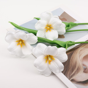 Fleurs artificielles Tulipes ouvertes Décoration de <span class=keywords><strong>mariage</strong></span> Imprimées en 3D Accessoire de photographie de bureau Thème <span class=keywords><strong>mariage</strong></span> Eucalyptus Hortensias - Product Image 6