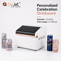 Imprimante UV de bureau à plat pour canettes de boissons en aluminium, machine d'impression rotative cylindrique pour logos sur canettes de soda, idéale pour les nouvelles entreprises