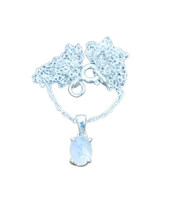 จี้พลอยมูนสโตนเงินสเตอริ925รุ่นยอดนิยมเครื่องประดับทำมือจี้เงินสไตล์โบฮีเมียนสำหรับเป็นของขวัญสำหรับผู้หญิง - Product Image 1