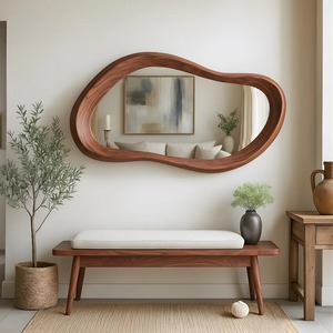 Miroir mural en bois dur de haute qualité et durable pour la salle de bain, l'entretien quotidien et le style intérieur, disponible au meilleur prix - Product Image 5
