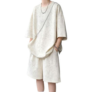 Conjunto de Pantalones Cortos Deportivos de Verano para Hombre, Diseño 3D, Camiseta de Manga Corta, 100% Algodón, Secado Rápido, Alta Calidad, 2 Piezas - Product Image 3