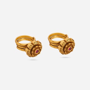 Antique <b>Gold</b> Plated <b>Toe</b> <b>Ring</b> for Wedding Engagement or Gift 188660 - Product Image 4
