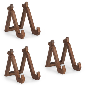 Support de plaque en bois de haute qualité facile à nettoyer livre en bois d'acacia et support de plaque fournisseur en gros - Product Image 2