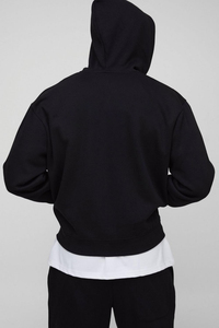 ชุดวอร์มสำหรับผู้ชายผ้าคอตตอนมีฮู้ดและกางเกงขายาวออกแบบได้ตามต้องการ - Product Image 3