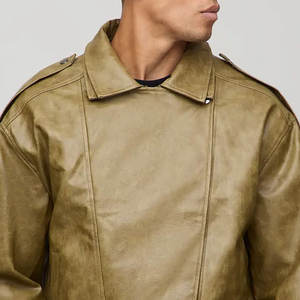 Chaqueta de Cuero para Hombre, Cómoda, Suave, de Alta Gama, Entrega Rápida, Talla Regular, Chaqueta de Cuero de Motociclista para Hombre, Temporada de Invierno - Product Image 5