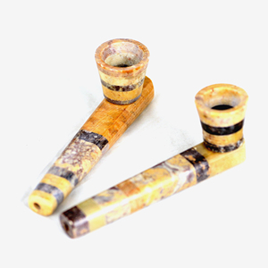 Pipe à fumer en pierre de qualité supérieure avec un design Art Déco, durable et élégante pour le tabac et les herbes, pipe en pierre - Product Image 2