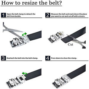 Cinturón de cuero personalizado Cinturón de cuero genuino ajustable para hombres Piel de vaca de grano completo con hebilla automática hecha de Pakistán - Product Image 6