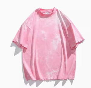 เสื้อยืดมัดย้อมผ้าฝ้ายขนาดใหญ่สำหรับเล่นกีฬาแขนสั้นผ้ามัดย้อมผ้าวินเทจ - Product Image 1