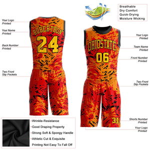 Conjunto de Uniforme de Baloncesto Sublimado, Sin Mangas, de Poliéster Transpirable, Uniforme de Baloncesto Reversible para Hombre, Servicio OEM - Product Image 4