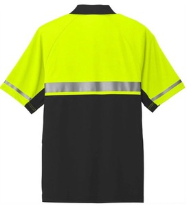 Hi Vis Reflective Safety Work Polos Hombres Ropa DE TRABAJO Fluorescente Amarillo Cinta reflectante Riding Traffic Custom Polo T Shirt - Product Image 5