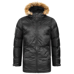 Chaqueta Parka Larga Impermeable de Nailon para Hombre con Capucha para Senderismo y Camping - Comodidad y Calidez Durante los Meses Fríos - Product Image 5