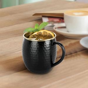 Tazas de cobre puro de mula de Moscú con acabado antiguo de la mejor calidad, tazas de cobre de cóctel de agua martillada. - Product Image 6